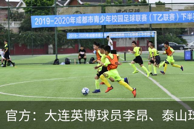 官方：大连英博球员李昂、泰山球员刘彬彬租借加盟武汉三镇
